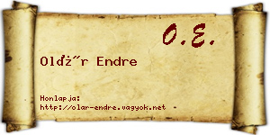 Olár Endre névjegykártya